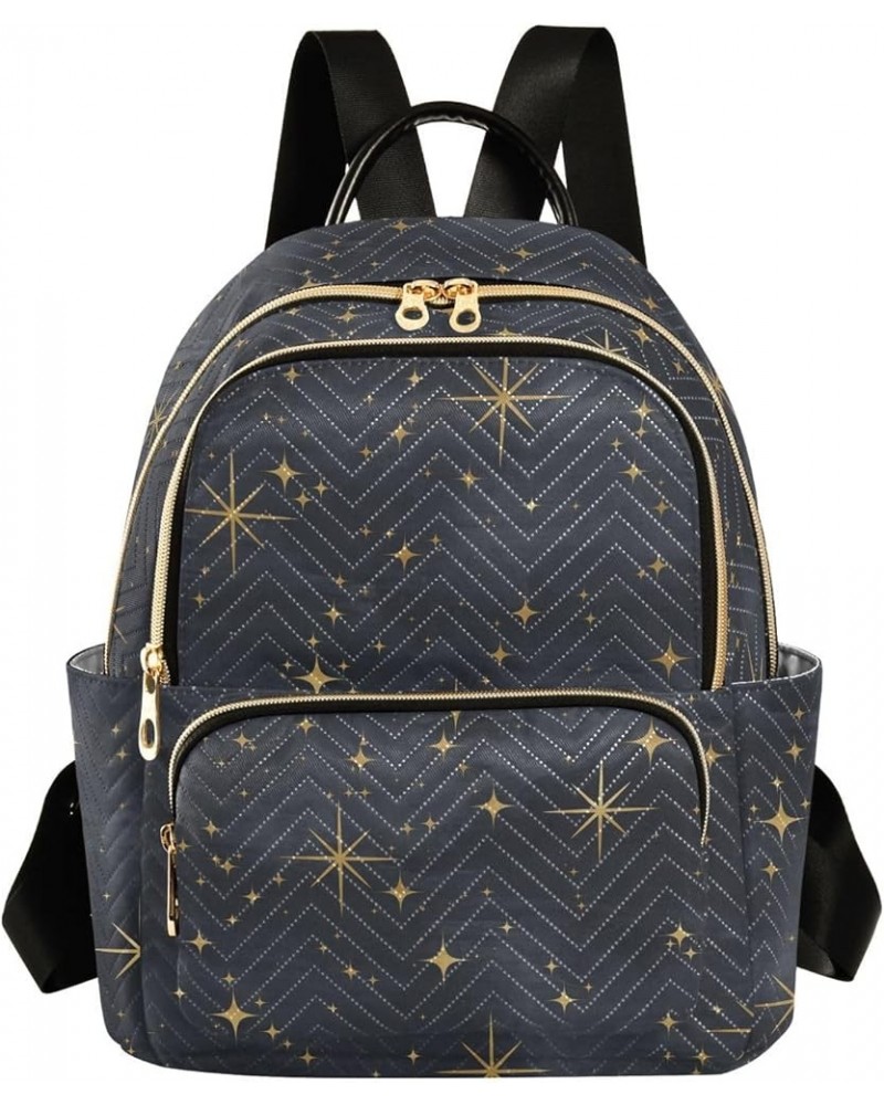 Elegant Stars Night Sky Pattern Women's Backpack Purse Causal Daypack Work Travel College Business Trip Bag Shoulder Bag Smal...