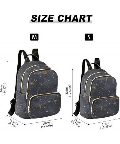 Elegant Stars Night Sky Pattern Women's Backpack Purse Causal Daypack Work Travel College Business Trip Bag Shoulder Bag Smal...