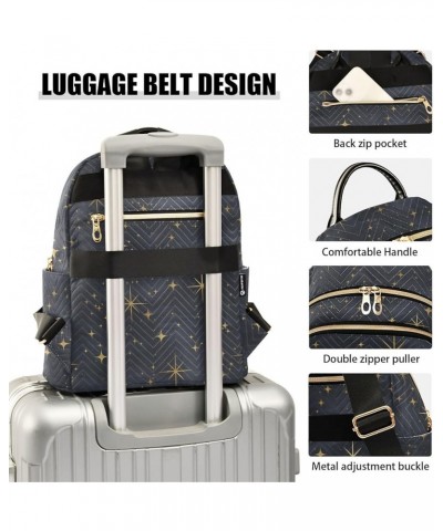 Elegant Stars Night Sky Pattern Women's Backpack Purse Causal Daypack Work Travel College Business Trip Bag Shoulder Bag Smal...