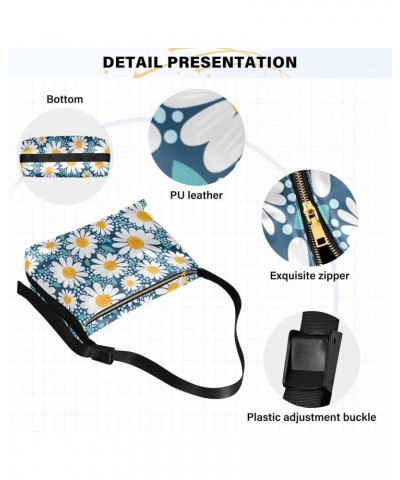 Crossbody Bag Chamomile Flowers White Girls Sport Sling Bag Trendy Womens Purses Crossbody $14.85 Hobo Bags