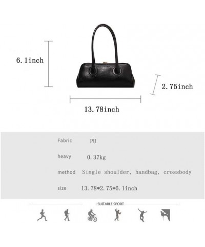 Women's versatile bag, one shoulder underarm bag, handbag, staff bag Black $19.53 Crossbody Bags