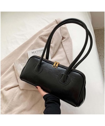 Women's versatile bag, one shoulder underarm bag, handbag, staff bag Black $19.53 Crossbody Bags