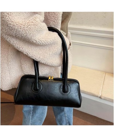 Women's versatile bag, one shoulder underarm bag, handbag, staff bag Black $19.53 Crossbody Bags