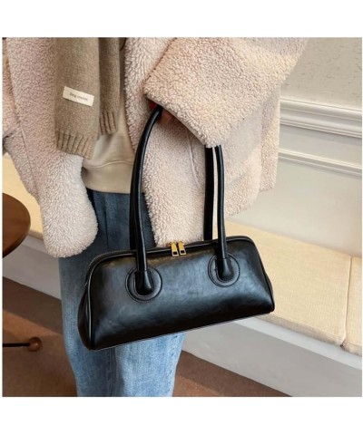 Women's versatile bag, one shoulder underarm bag, handbag, staff bag Black $19.53 Crossbody Bags