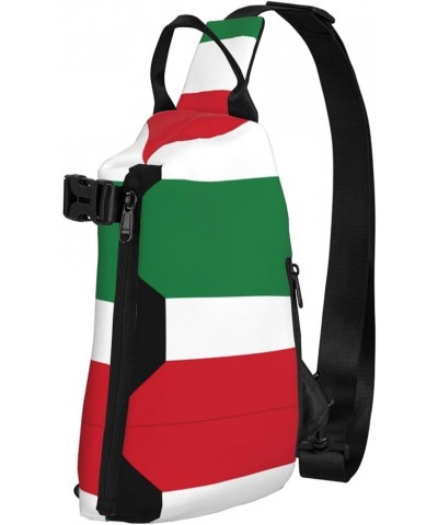 Michigan State Flag Print Cross Bag Crossbody Backpack Lightweight Travel, Hiking Sling Bag Gym Kuwaiti Flag $14.66 Backpacks