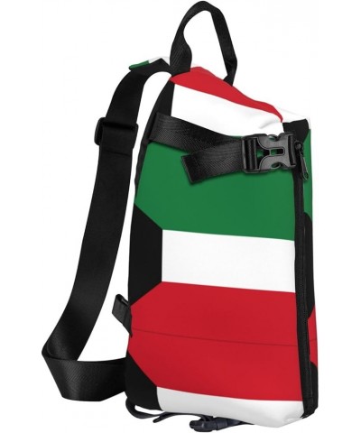 Michigan State Flag Print Cross Bag Crossbody Backpack Lightweight Travel, Hiking Sling Bag Gym Kuwaiti Flag $14.66 Backpacks