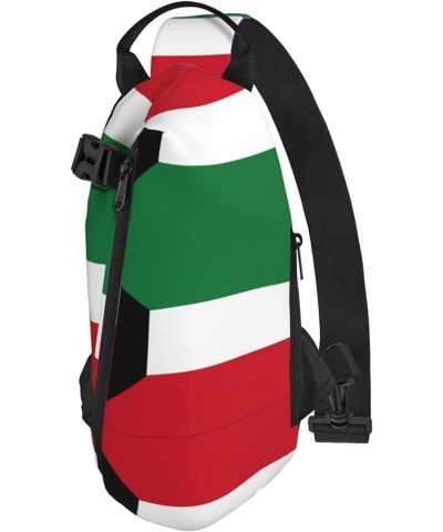 Michigan State Flag Print Cross Bag Crossbody Backpack Lightweight Travel, Hiking Sling Bag Gym Kuwaiti Flag $14.66 Backpacks