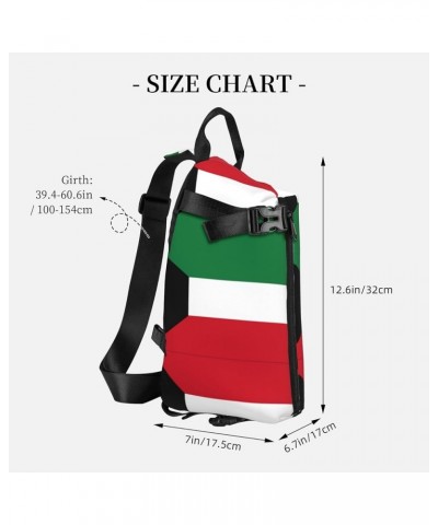 Michigan State Flag Print Cross Bag Crossbody Backpack Lightweight Travel, Hiking Sling Bag Gym Kuwaiti Flag $14.66 Backpacks