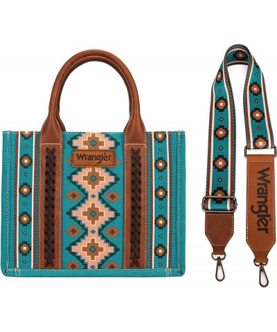 Wrangler Tote Bag for Women Aztec Top Handle Satchel Purse Boho Shoulder Handbags Angel Diamond Dark Tealblue 3pcs $40.49 Totes