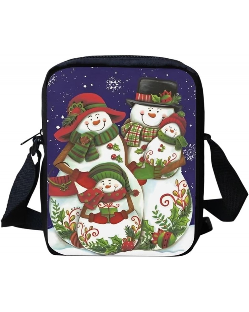 Christmas Cossbody Lovely Handbag Purse Shoulder Bag Messenger Bag Christmas Decorations Gift Family Love Snowman $11.50 Cros...