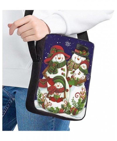 Christmas Cossbody Lovely Handbag Purse Shoulder Bag Messenger Bag Christmas Decorations Gift Family Love Snowman $11.50 Cros...