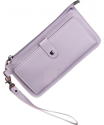 Women's Wallets PU Leather Cell Phone Slim Wallet Multi Cards Holder Clutch Purse Bifold Thin Handheld Purse (purple) purple ...