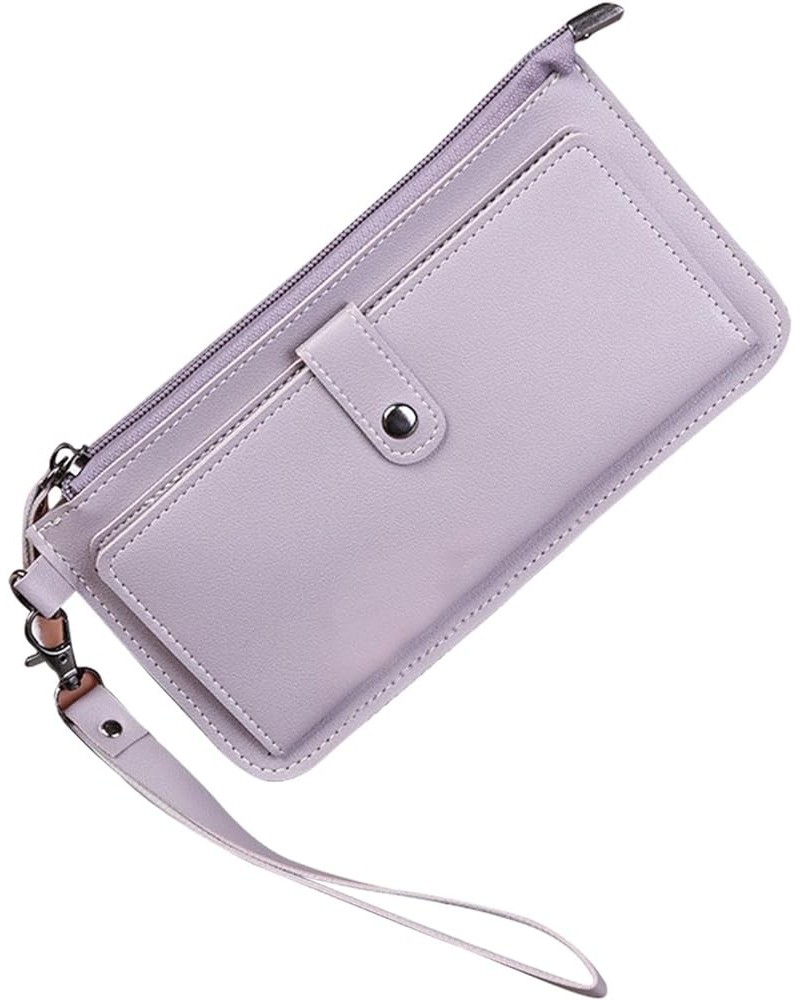 Women's Wallets PU Leather Cell Phone Slim Wallet Multi Cards Holder Clutch Purse Bifold Thin Handheld Purse (purple) purple ...