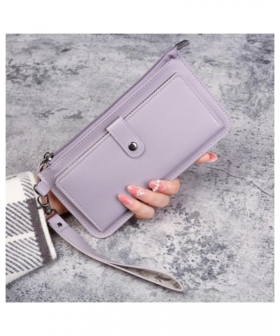 Women's Wallets PU Leather Cell Phone Slim Wallet Multi Cards Holder Clutch Purse Bifold Thin Handheld Purse (purple) purple ...