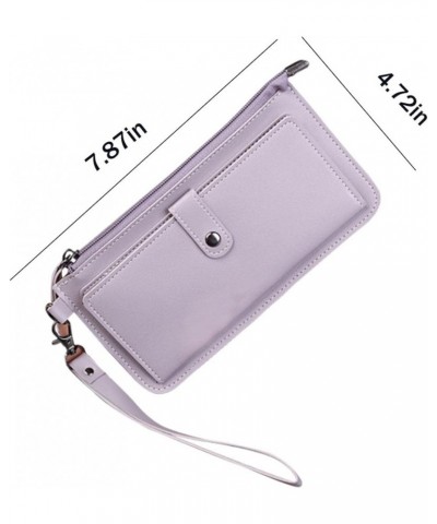 Women's Wallets PU Leather Cell Phone Slim Wallet Multi Cards Holder Clutch Purse Bifold Thin Handheld Purse (purple) purple ...