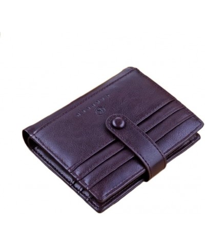 Short Multi-Function Driver's License Pack Card Holder Buckle Casual Retro Wallet (Color : Brown) Coffee $33.34 Wallets