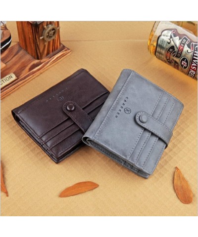 Short Multi-Function Driver's License Pack Card Holder Buckle Casual Retro Wallet (Color : Brown) Coffee $33.34 Wallets