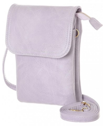 Roomy Pockets Small Crossbody Bags Cell Phone Wallet Purses for Women Bigger-light Purple $10.45 Crossbody Bags