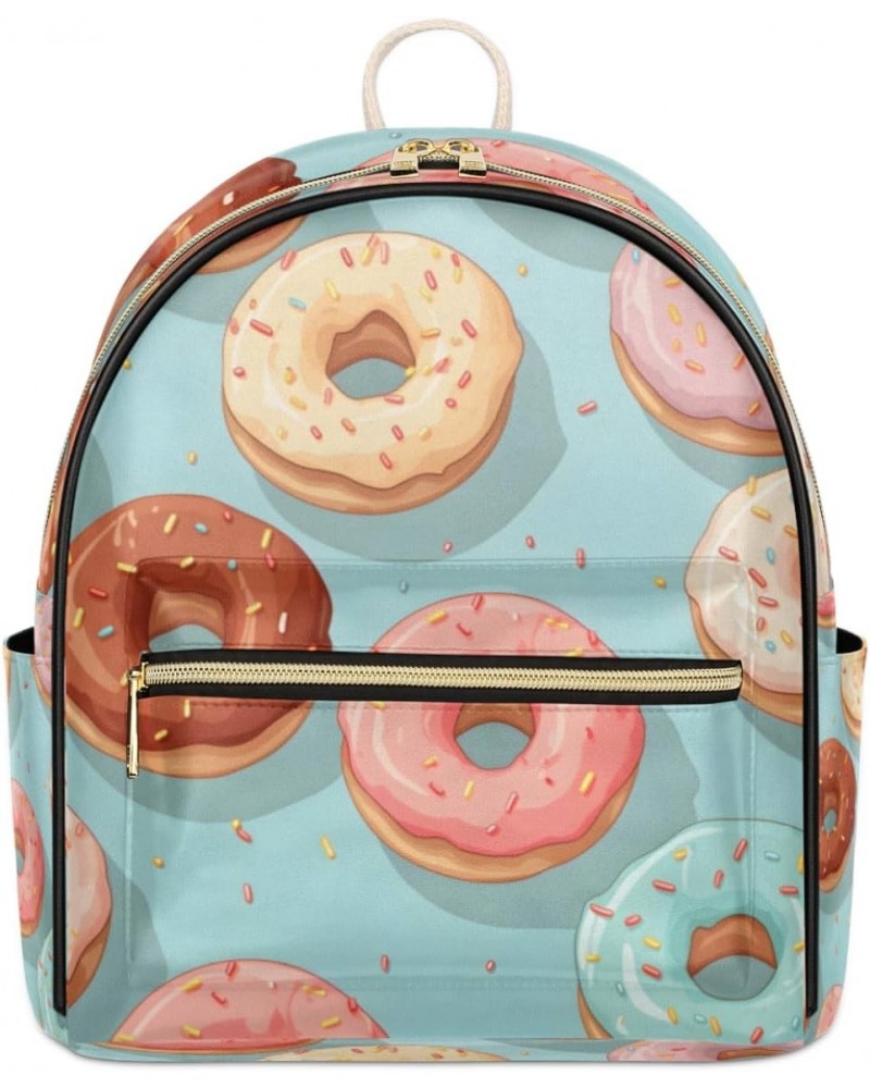 Donut Backpack Purse for Women PU Leather Lightweight Ladies Shoulder Fashion Satchel Bags Travel Casual Daypack $22.24 Backp...