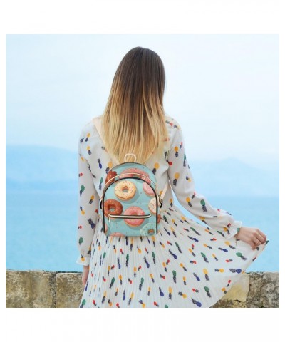 Donut Backpack Purse for Women PU Leather Lightweight Ladies Shoulder Fashion Satchel Bags Travel Casual Daypack $22.24 Backp...