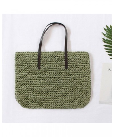 Straw Tote Bag Summer Beach Bag for Women, Retro Large Soft Woven Shoulder Bag Handbag Travel Shopping Bags for Vocation(Ligh...