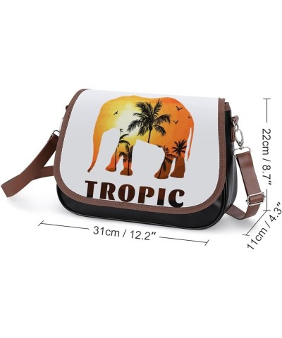 Printed Crossbody Bags Women City Leather Shoulder Bag Satchel Hobo Bags Trendy Summer Coconut Tree Color2 $29.99 Hobo Bags