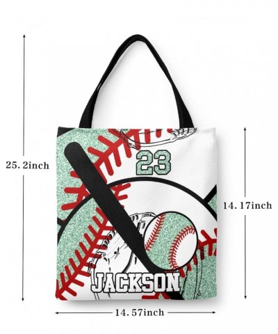 Personalized Name Baseball Team Player Gym Sky Handbag Gift Bags Christmas Treat Bags for Holiday Party Gift Bags Multi 9th $...