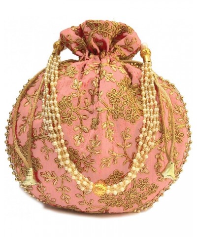 Aashta Creations Indian Women Potli Bags_1001 Pink $17.70 Clutches