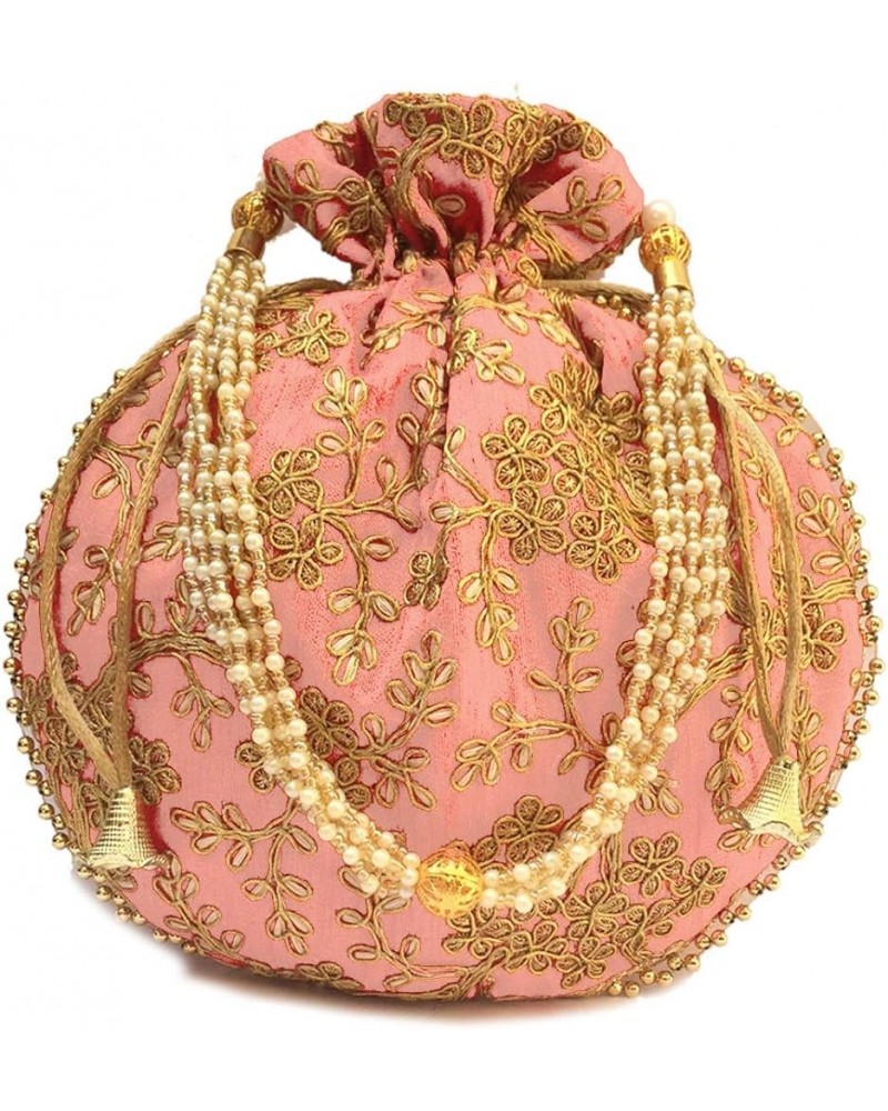 Aashta Creations Indian Women Potli Bags_1001 Pink $17.70 Clutches