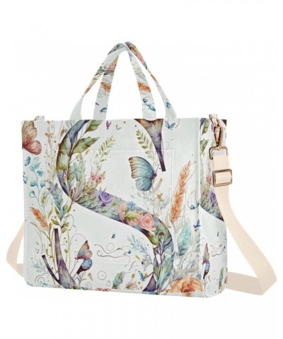 S-shaped Flowers Women's Tote Bag Satchel Handbag with Adjustable Shoulder Strap for Work College Travel $14.53 Totes