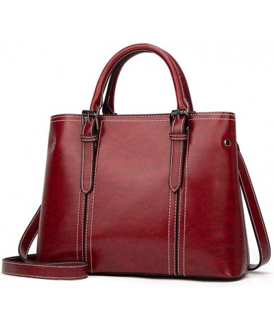 Purses and Handbags for Women Fashion Ladies PU Leather Top Handle Satchel Shoulder Tote Bags (Black) Red $35.71 Totes