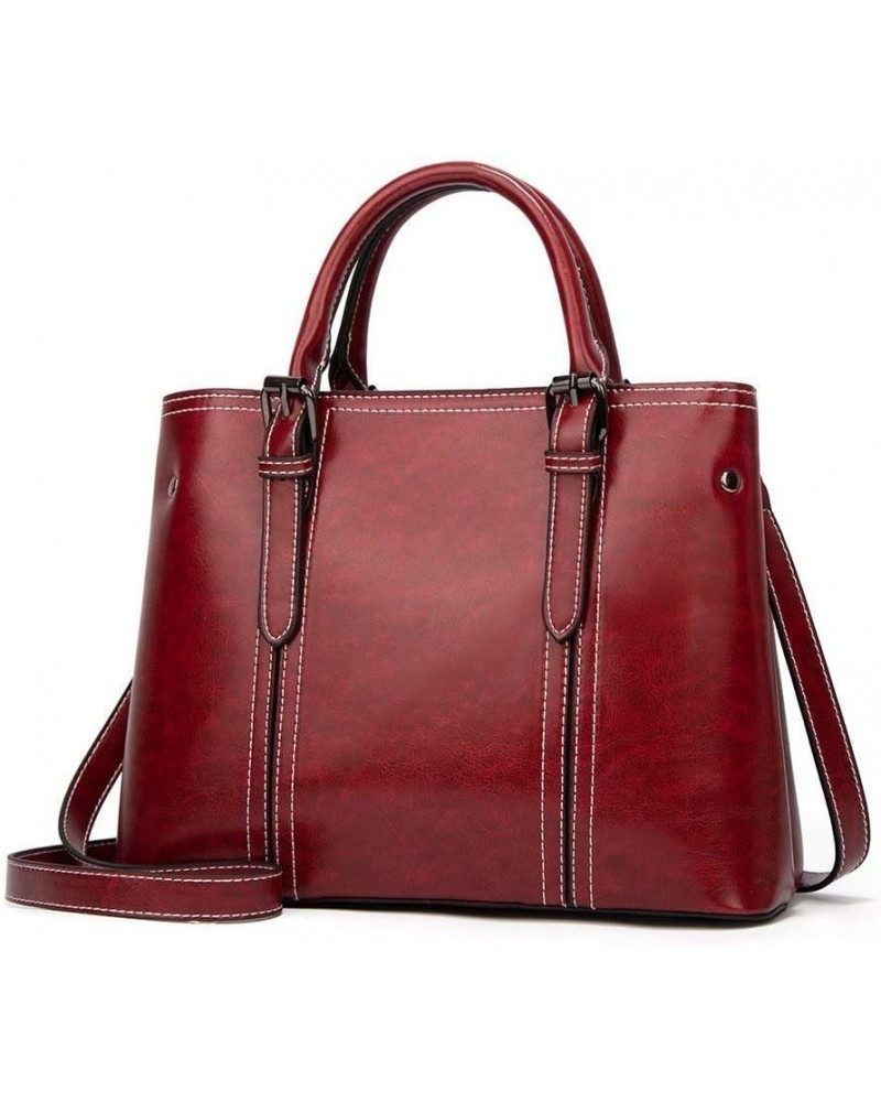 Purses and Handbags for Women Fashion Ladies PU Leather Top Handle Satchel Shoulder Tote Bags (Black) Red $35.71 Totes