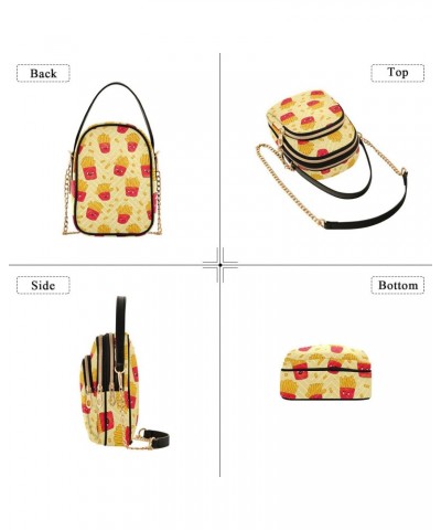 Kawaii French Fries Small Crossbody Bags for Women Cell Phone Shoulder Purse Handbags Wallet 21215077 $16.19 Crossbody Bags