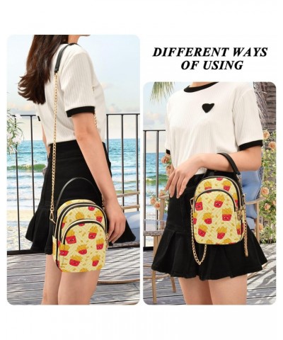 Kawaii French Fries Small Crossbody Bags for Women Cell Phone Shoulder Purse Handbags Wallet 21215077 $16.19 Crossbody Bags