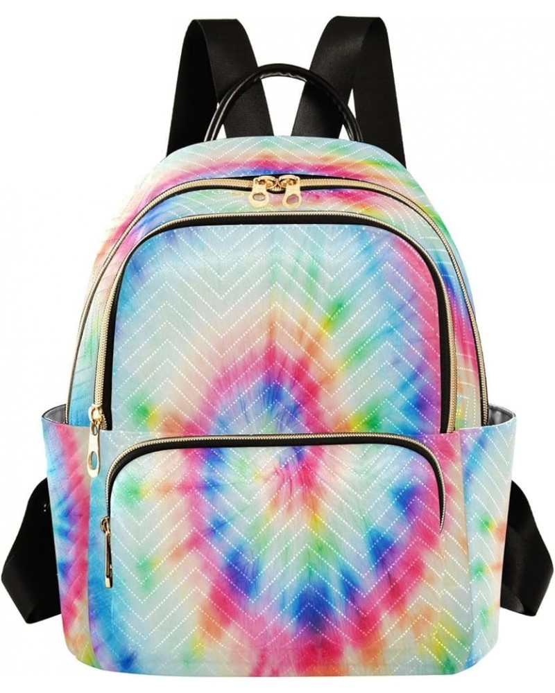 Backpack Purse for Women Rainbow Tiedye Artistic Circle Casual Shoulder Bag Small Backpack M Small $14.04 Backpacks