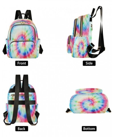 Backpack Purse for Women Rainbow Tiedye Artistic Circle Casual Shoulder Bag Small Backpack M Small $14.04 Backpacks