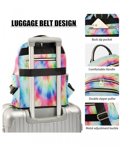 Backpack Purse for Women Rainbow Tiedye Artistic Circle Casual Shoulder Bag Small Backpack M Small $14.04 Backpacks