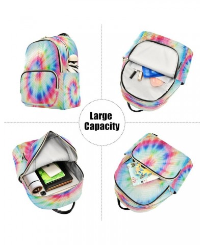 Backpack Purse for Women Rainbow Tiedye Artistic Circle Casual Shoulder Bag Small Backpack M Small $14.04 Backpacks