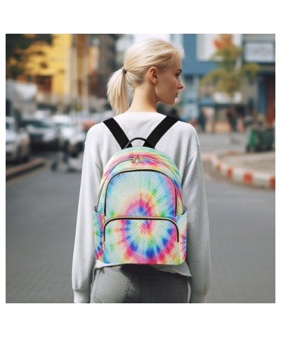 Backpack Purse for Women Rainbow Tiedye Artistic Circle Casual Shoulder Bag Small Backpack M Small $14.04 Backpacks