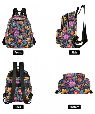 Bright Color Floral Fashion Backpack Purse for Women, Casual Daypacks, Ladies Gift for Traveling Hiking Multicolor Small $14....