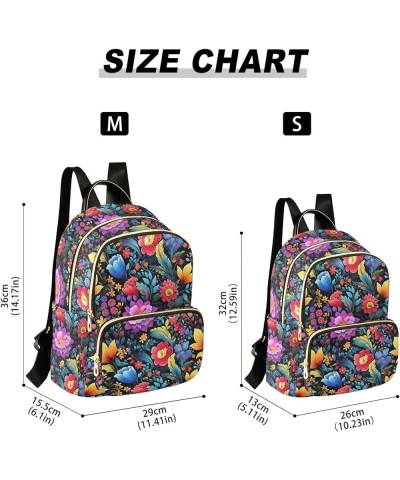 Bright Color Floral Fashion Backpack Purse for Women, Casual Daypacks, Ladies Gift for Traveling Hiking Multicolor Small $14....