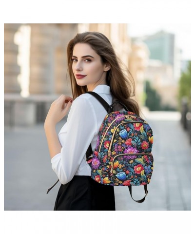 Bright Color Floral Fashion Backpack Purse for Women, Casual Daypacks, Ladies Gift for Traveling Hiking Multicolor Small $14....