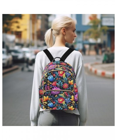 Bright Color Floral Fashion Backpack Purse for Women, Casual Daypacks, Ladies Gift for Traveling Hiking Multicolor Small $14....