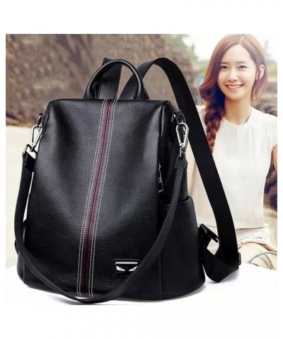 Backpack Womens Leather,Backpack for Women Fashion, Soft Backpack Waterproof Antitheft Rucksack Ladies Shoulder Bag Black $37...