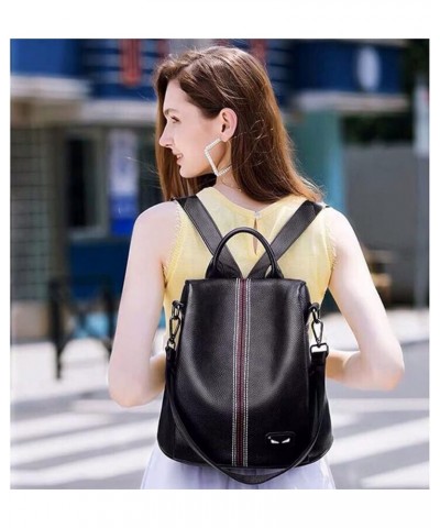 Backpack Womens Leather,Backpack for Women Fashion, Soft Backpack Waterproof Antitheft Rucksack Ladies Shoulder Bag Black $37...