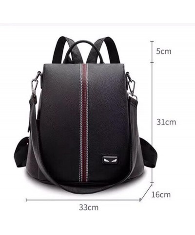 Backpack Womens Leather,Backpack for Women Fashion, Soft Backpack Waterproof Antitheft Rucksack Ladies Shoulder Bag Black $37...