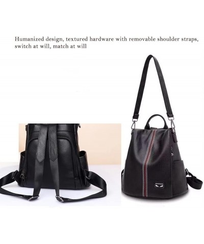 Backpack Womens Leather,Backpack for Women Fashion, Soft Backpack Waterproof Antitheft Rucksack Ladies Shoulder Bag Black $37...