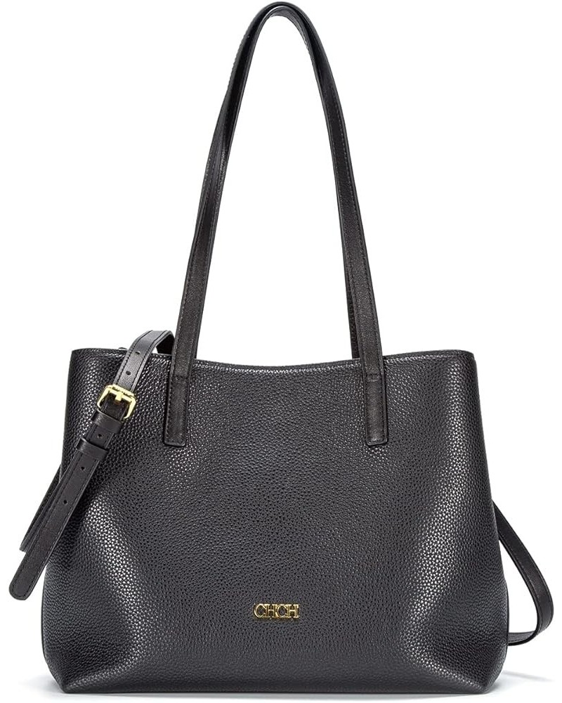 Women's Solid Color Shoulder Bag Large Capacity Handbag Simple Daily Black $41.09 Shoulder Bags