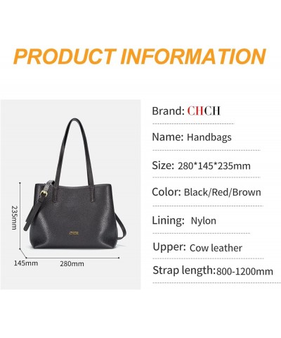 Women's Solid Color Shoulder Bag Large Capacity Handbag Simple Daily Black $41.09 Shoulder Bags