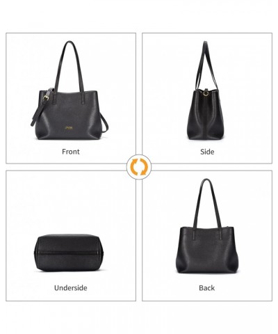 Women's Solid Color Shoulder Bag Large Capacity Handbag Simple Daily Black $41.09 Shoulder Bags